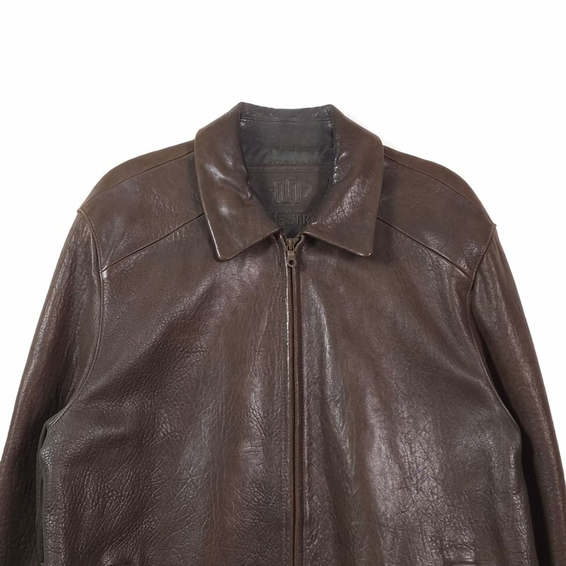 마에스트로 빈티지 다크브라운 리얼 램스킨 자켓 L 상품이미지3