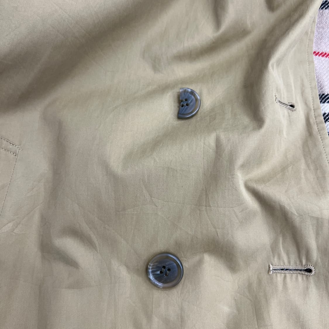 90's 버버리 빈티지 개버딘 더블 트렌치코트  상품이미지10