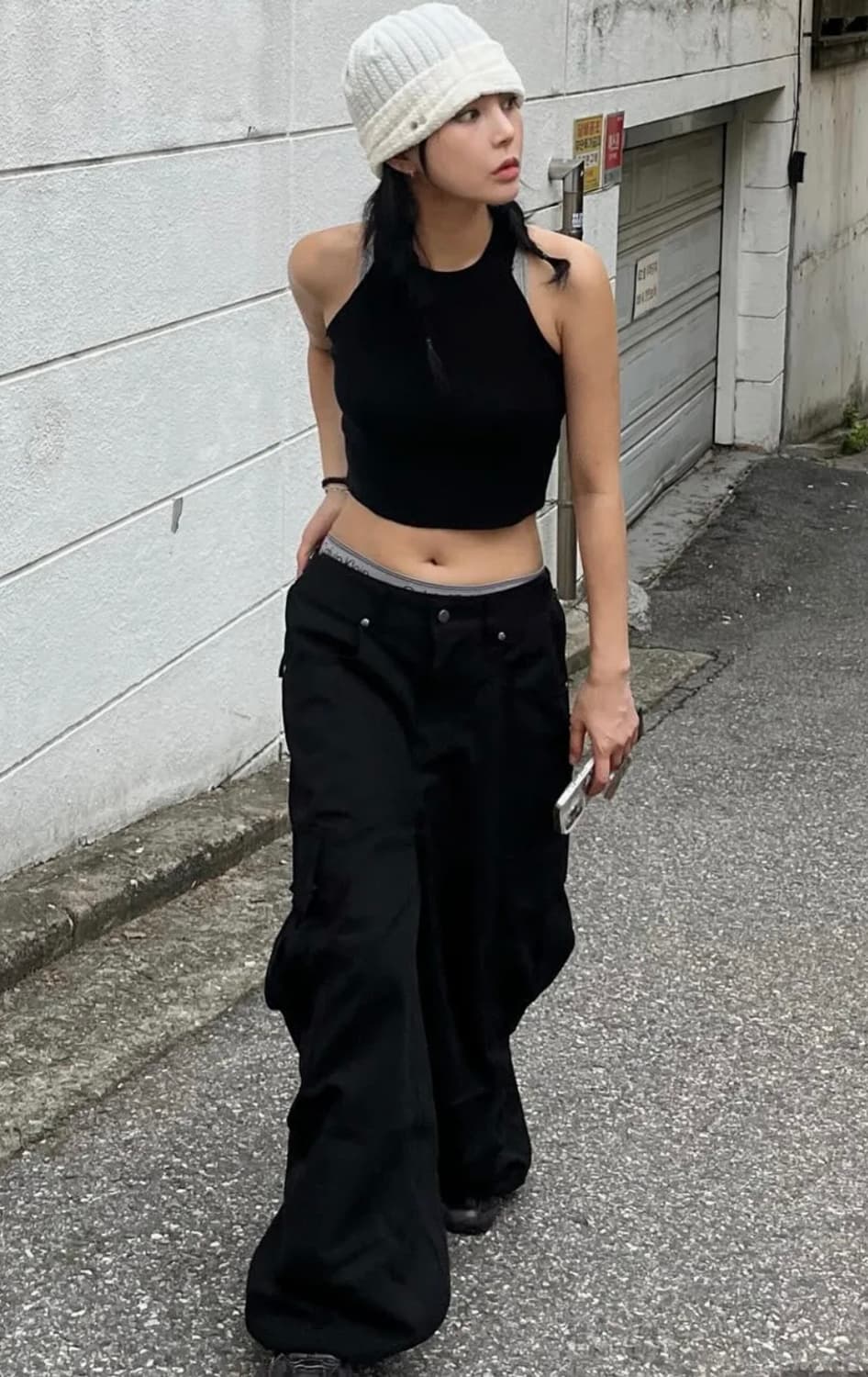 Andy Twill Balloon Cargo Pants Black 상품이미지1