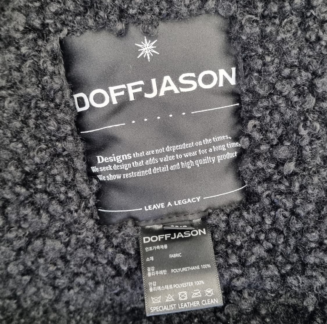 DOFFJASON 도프제이슨 무스탕/보아털 항공점퍼 (블랙) 상품이미지3