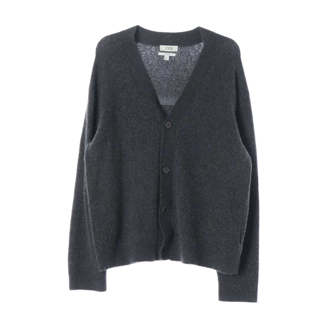 COS 릴렉스드 핏 울 야크 블렌드 가디건 차콜 M 상품이미지1