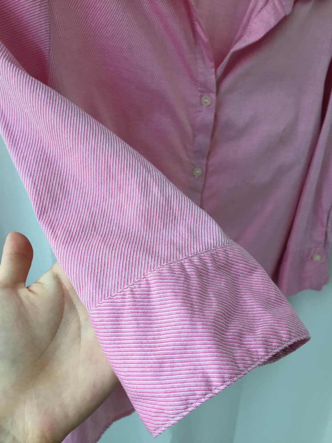 [vintage] Pink Stripe blouse 상품이미지3