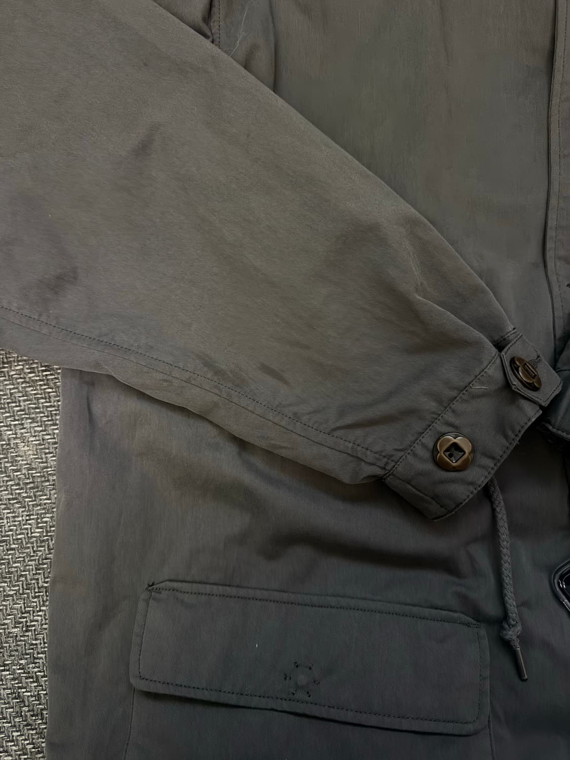 코이세이오 워시드 밀리터리 야상 머드 차콜 상품이미지5