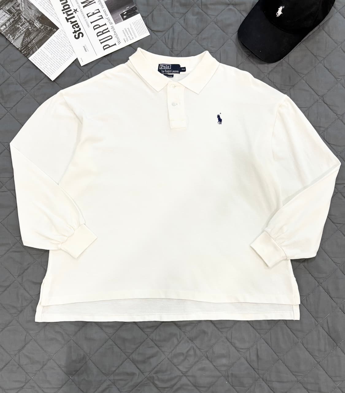 Polo 폴로랄프로렌 90“s 오버핏 화이트 카라티 상품이미지1