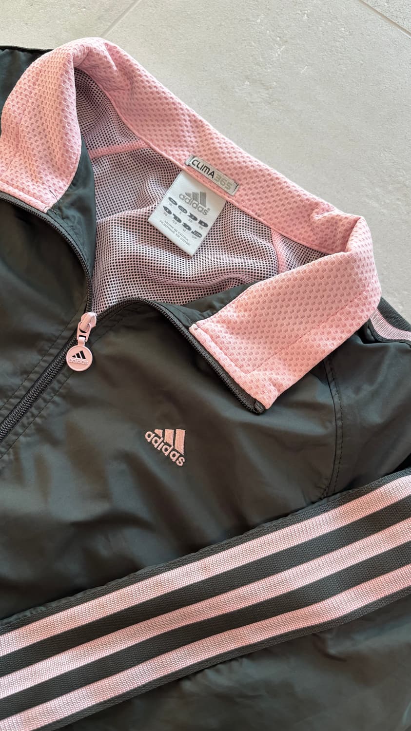 아디다스 핑크 차콜 바람막이 집업 상품이미지1