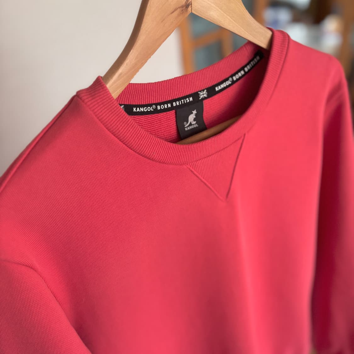 캉골 맨투맨 티셔츠 M 100 루즈핏 톤다운된 핑크 상품이미지4