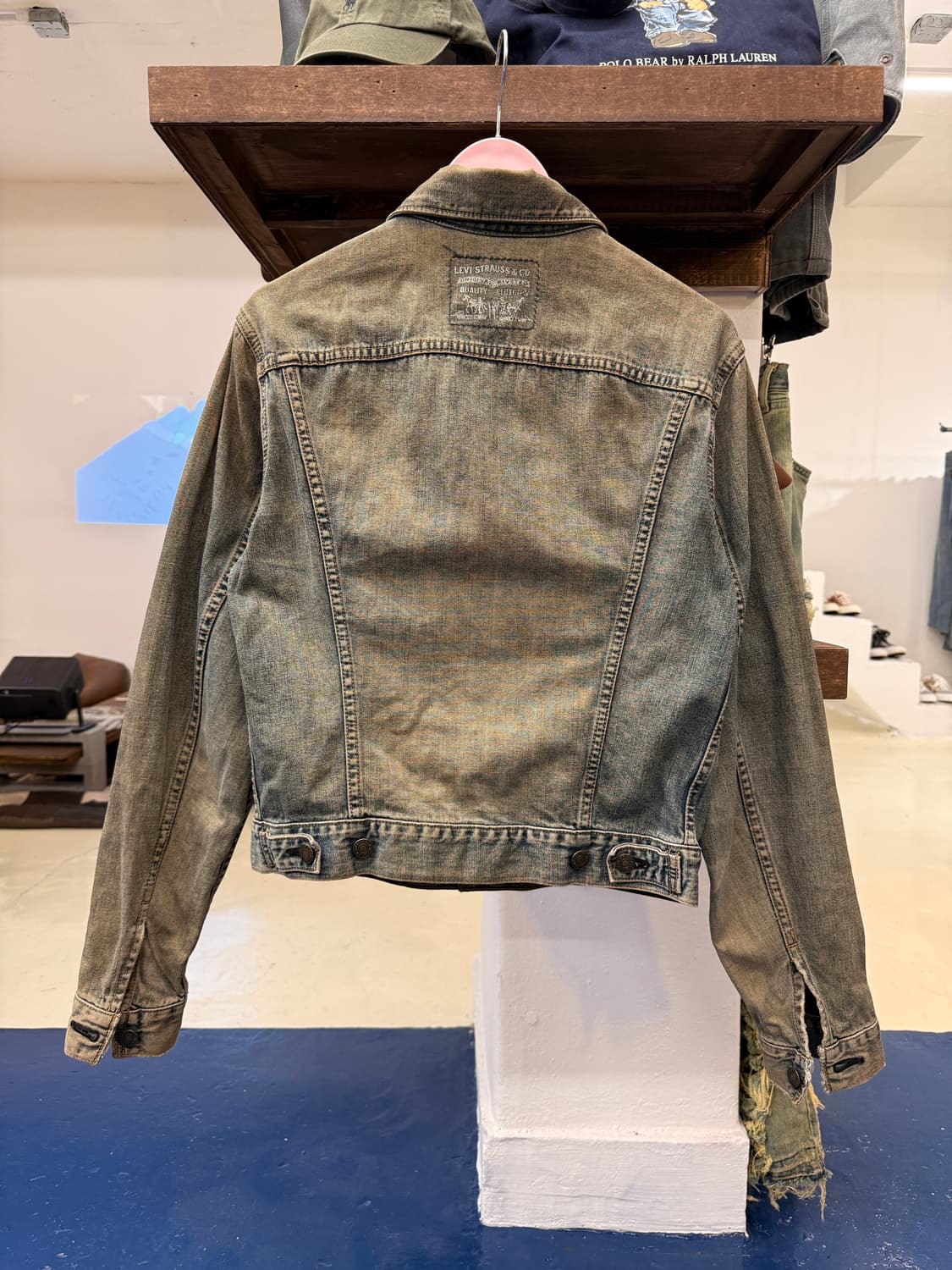 1990s Levis 리바이스 샌드워싱 데님 자켓 상품이미지4