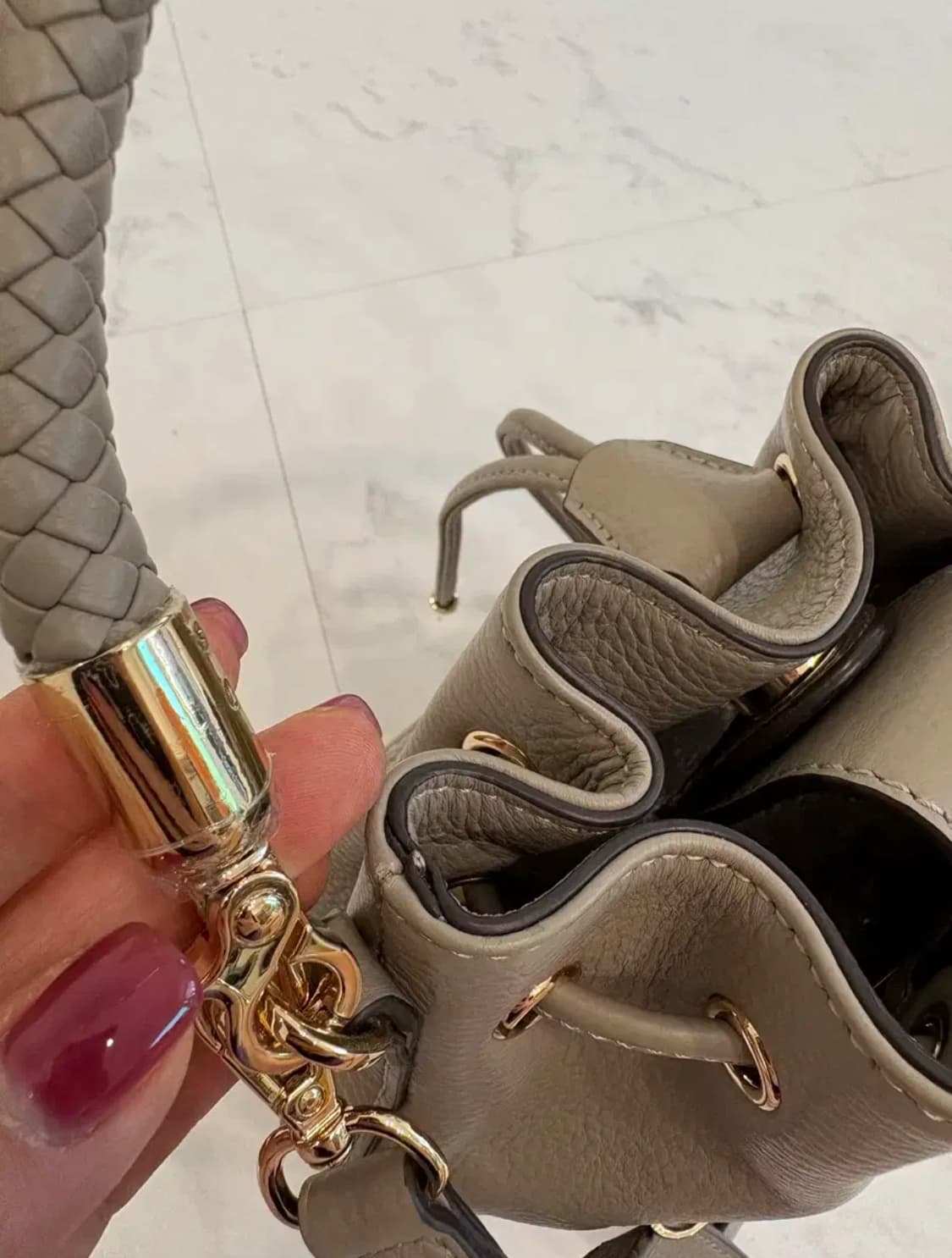 elegance 몽쥬버킷백코코아 상품이미지3