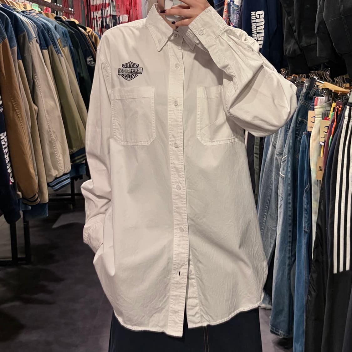 [IM] Harley-Davidson 할리데이비슨 투포켓 셔츠 화이트 상품이미지6