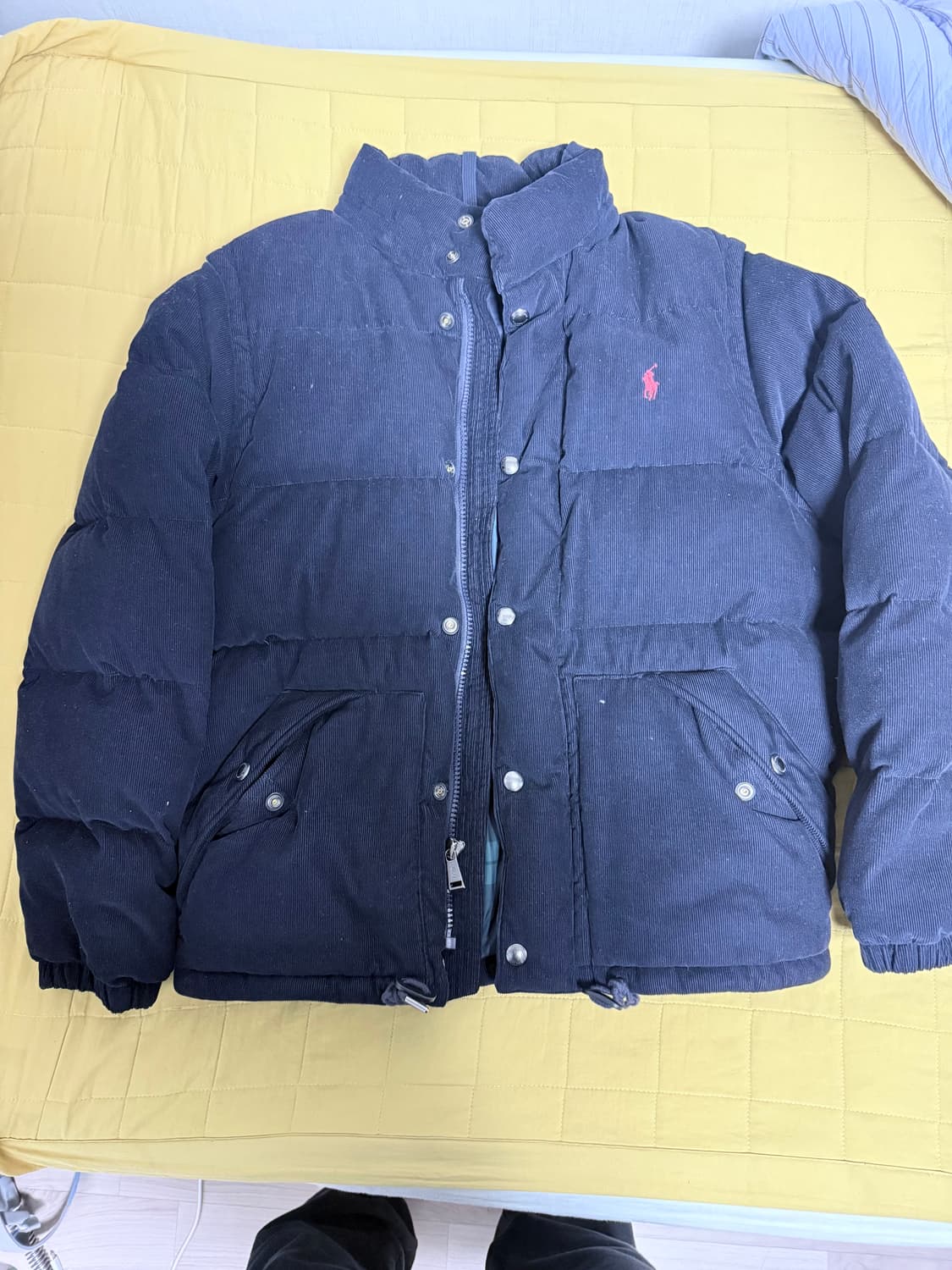 폴로 랄프로렌 코듀로이 디테처블 패딩 L 상품이미지1