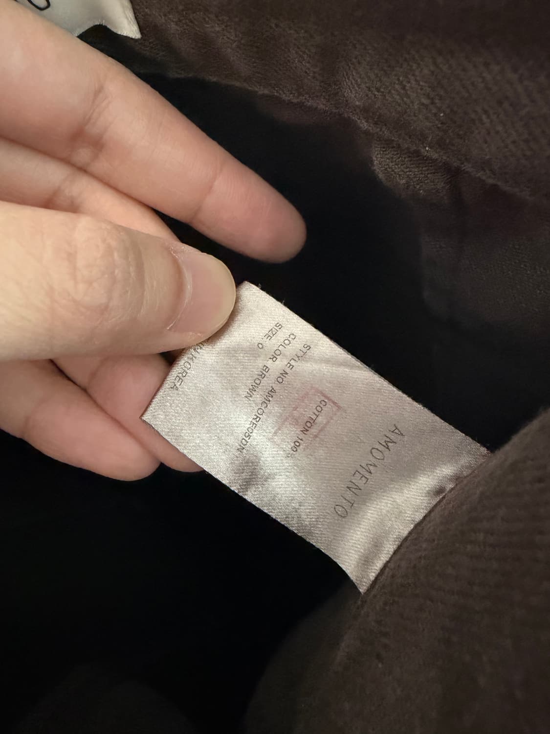 Amomento 코튼팬츠 브라운 상품이미지4