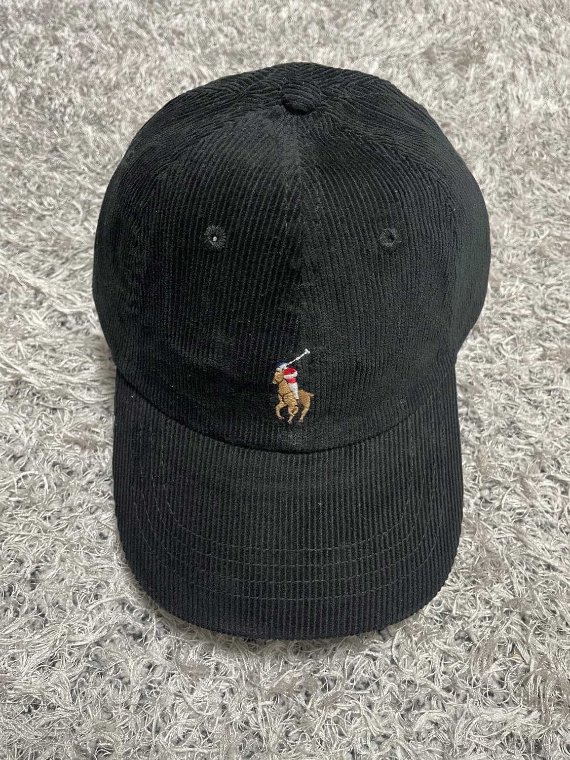 폴로Polo 컬러포니 블랙 코듀로이 캡 Free 상품이미지2