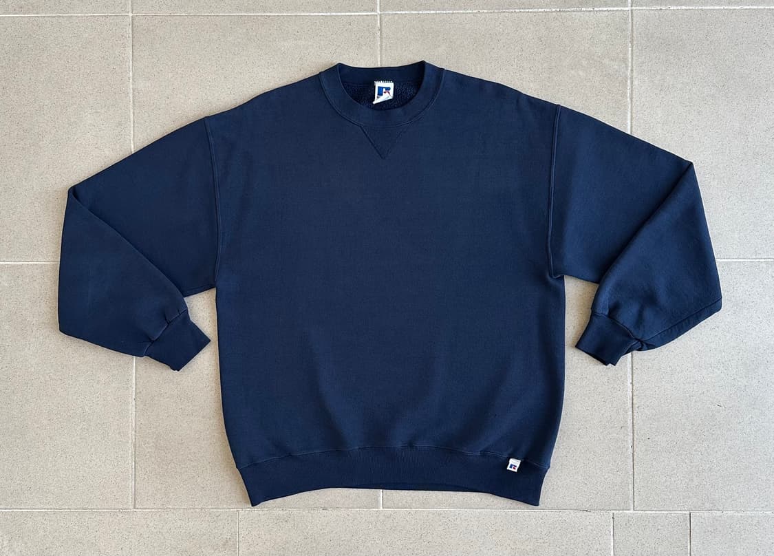 90s 빈티지 러셀 스웻셔츠 네이비 L USA 상품이미지1