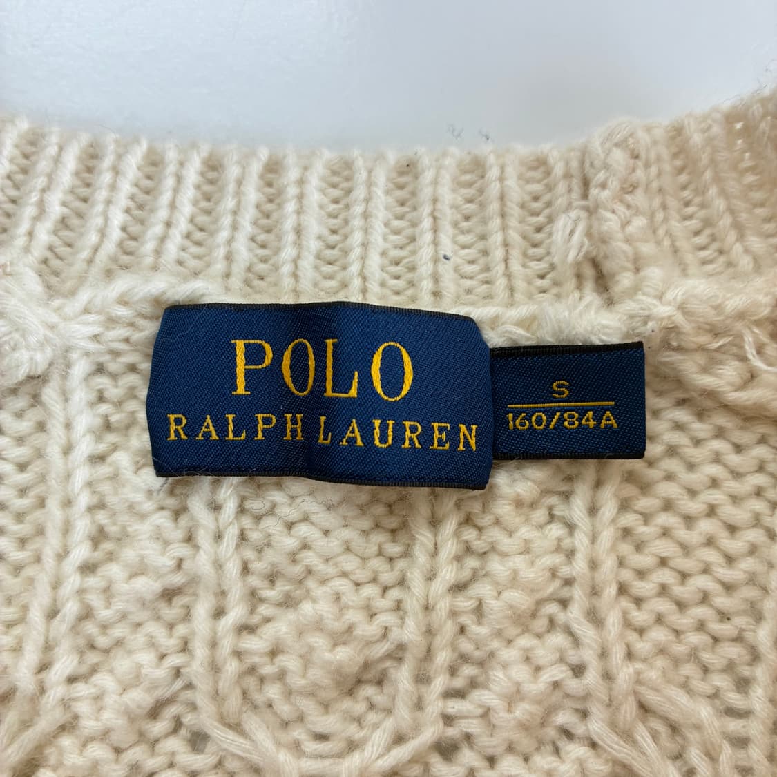 Polo  폴로 랄프로렌 신형 아이보리 피셔맨 케이블 니트 상품이미지5