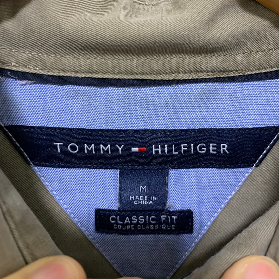 타미힐피거 빈티지 카키 남방 셔츠 M 남녀공용 상품이미지8