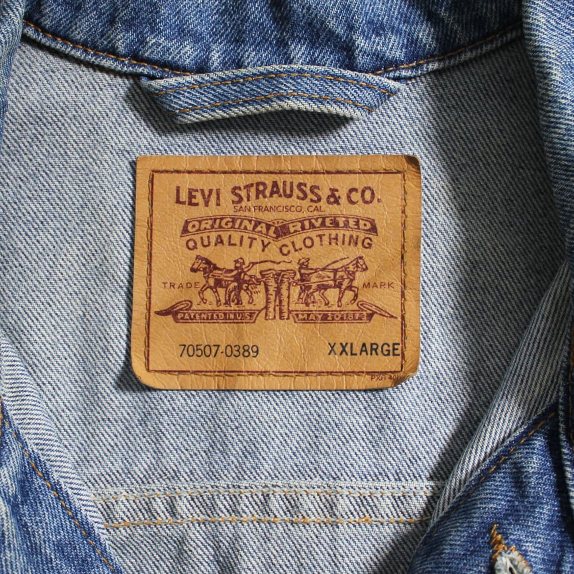 90's Levi’s 리바이스 USA 데님 트러커 자켓 L030 상품이미지4