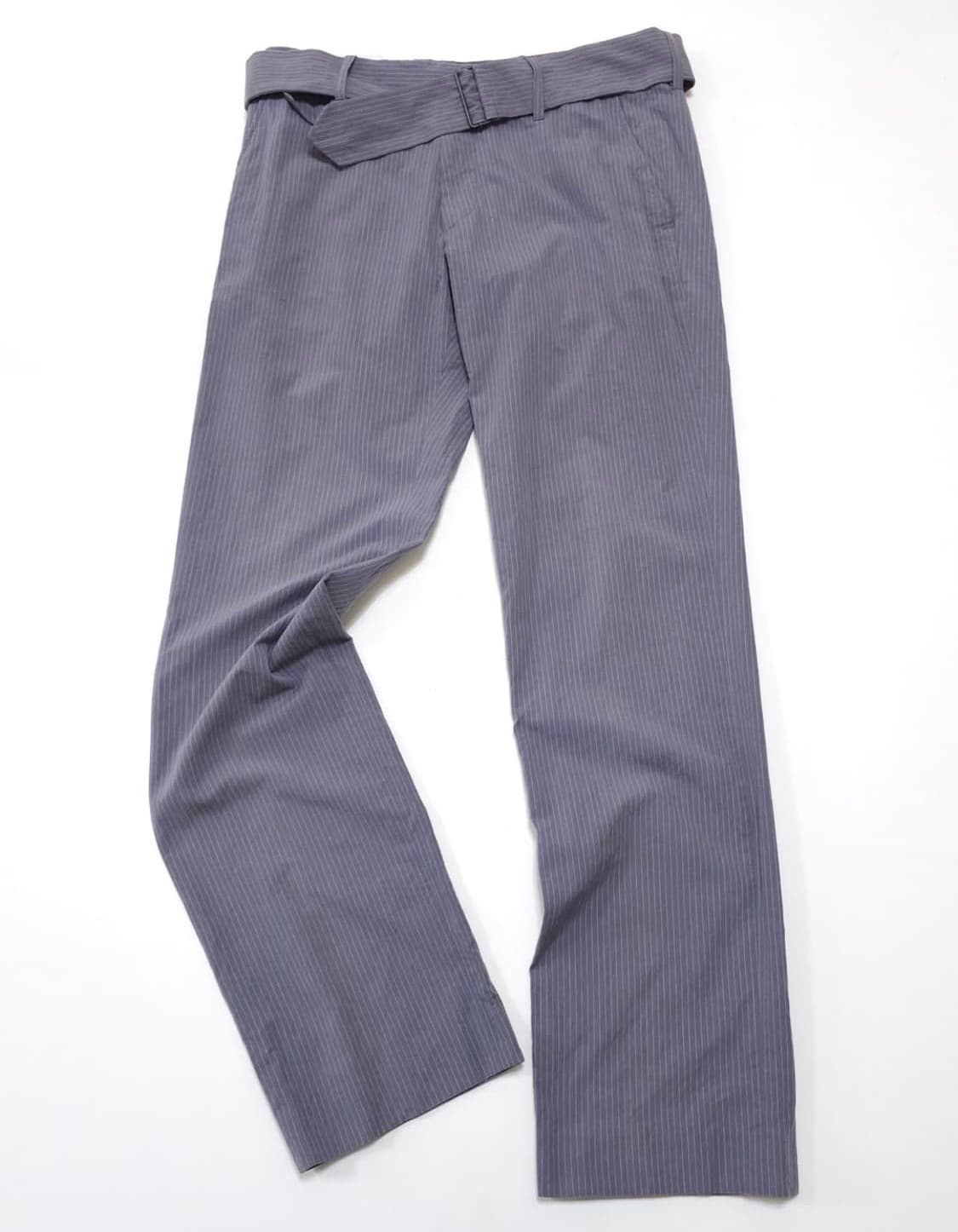 드리스반노튼 벨티드 스트라이프 팬츠 상품이미지1