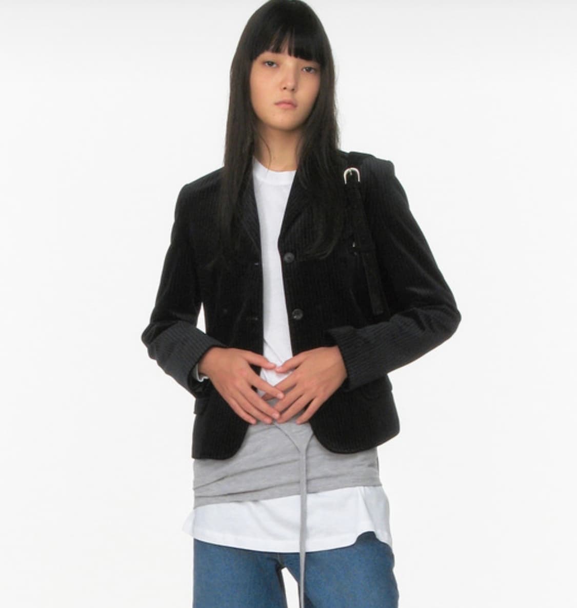 REPOS VELVET SLIM JACKET_BLACK M 상품이미지7