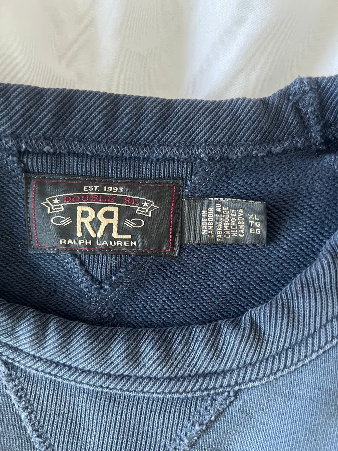 더블알엘 RRL 가먼트다잉 스웻셔츠 XL 국내매장구매 맨투맨 상품이미지3