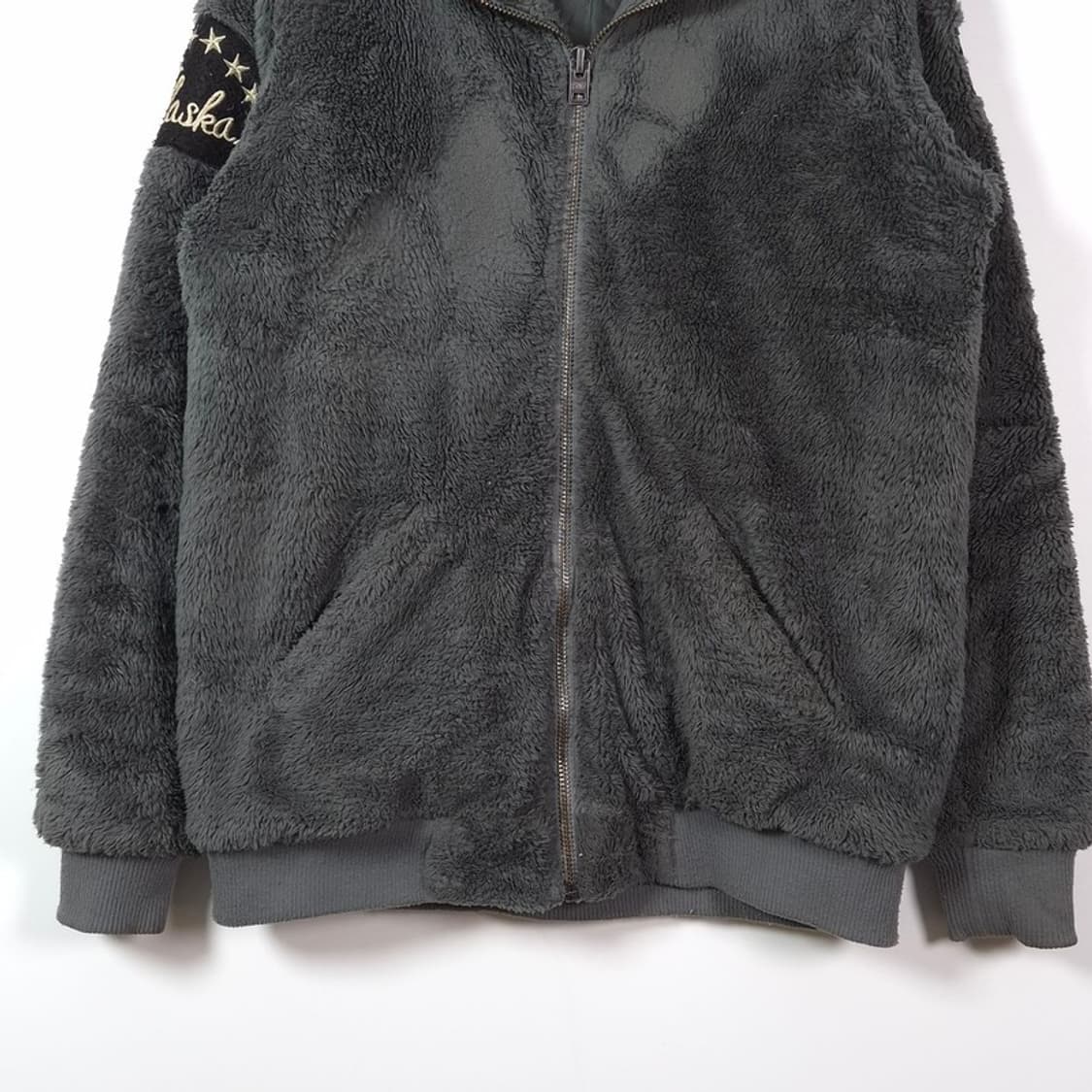 XTANZ 알래스카 자수 보아 후리스 집업 L 상품이미지4