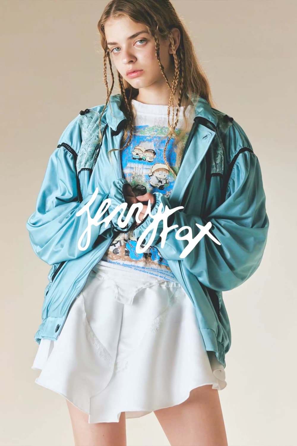 [jenny fax] 블루종 새틴 재킷 / mint 상품이미지3