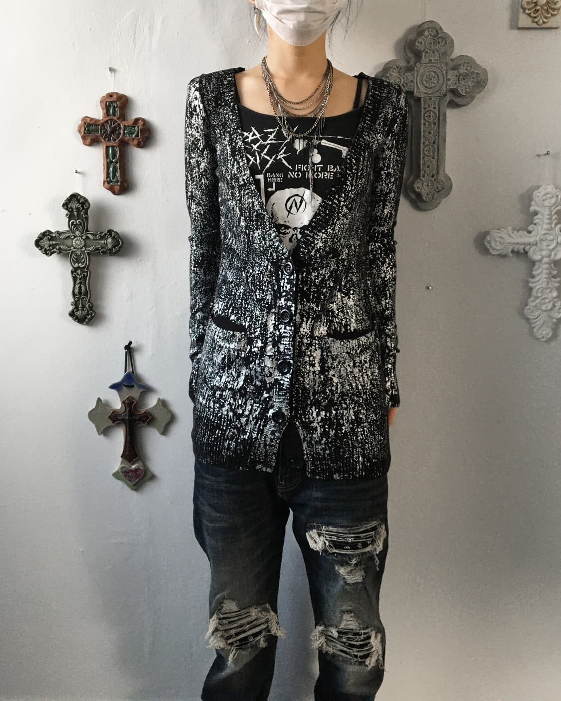 Moussy knit cardigan 상품이미지6