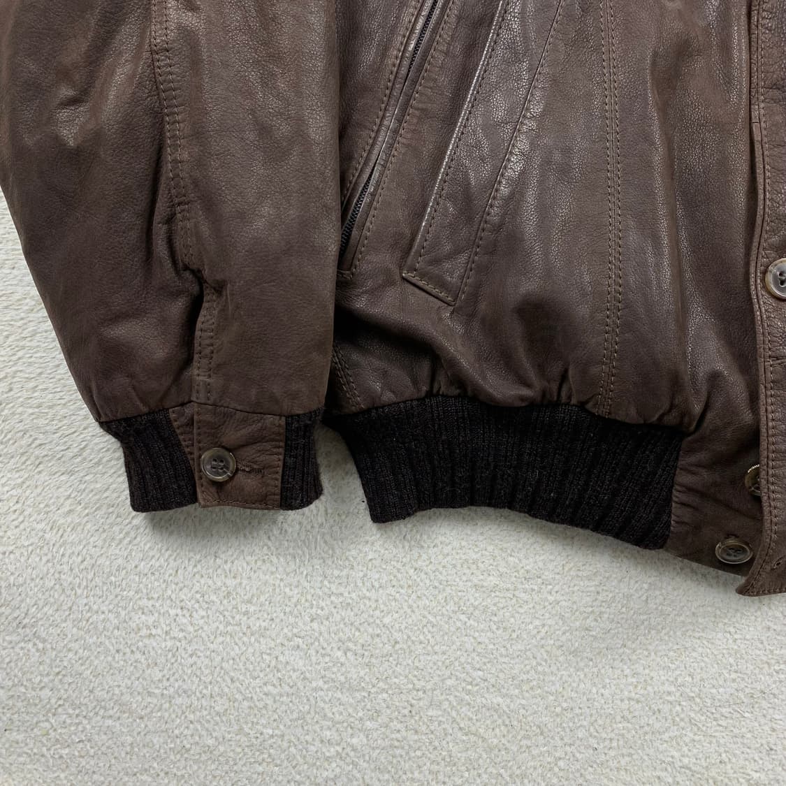 REIHER 독일제 빈티지 브라운 레더 봄버 자켓  상품이미지3