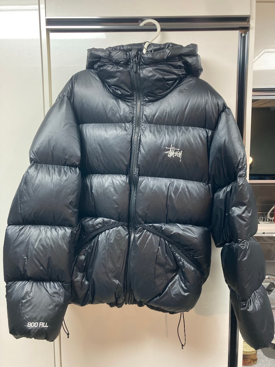 스투시 다운파카 마이크로 립스탑 팬텀 블랙 상품이미지1