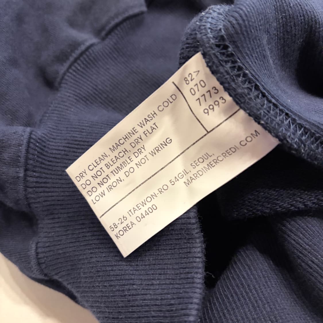 [OS] 마르디 메크르디 플라워 네이비 맨투맨 D760 상품이미지6