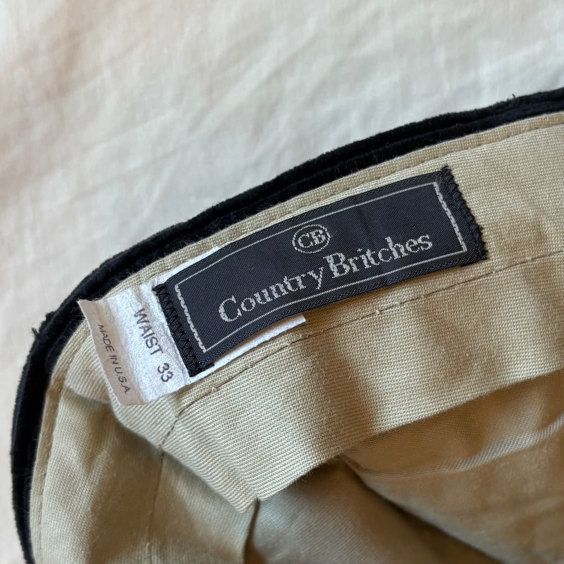 (33) 70s USA CB 블랙 투턱 코듀로이 팬츠 상품이미지5