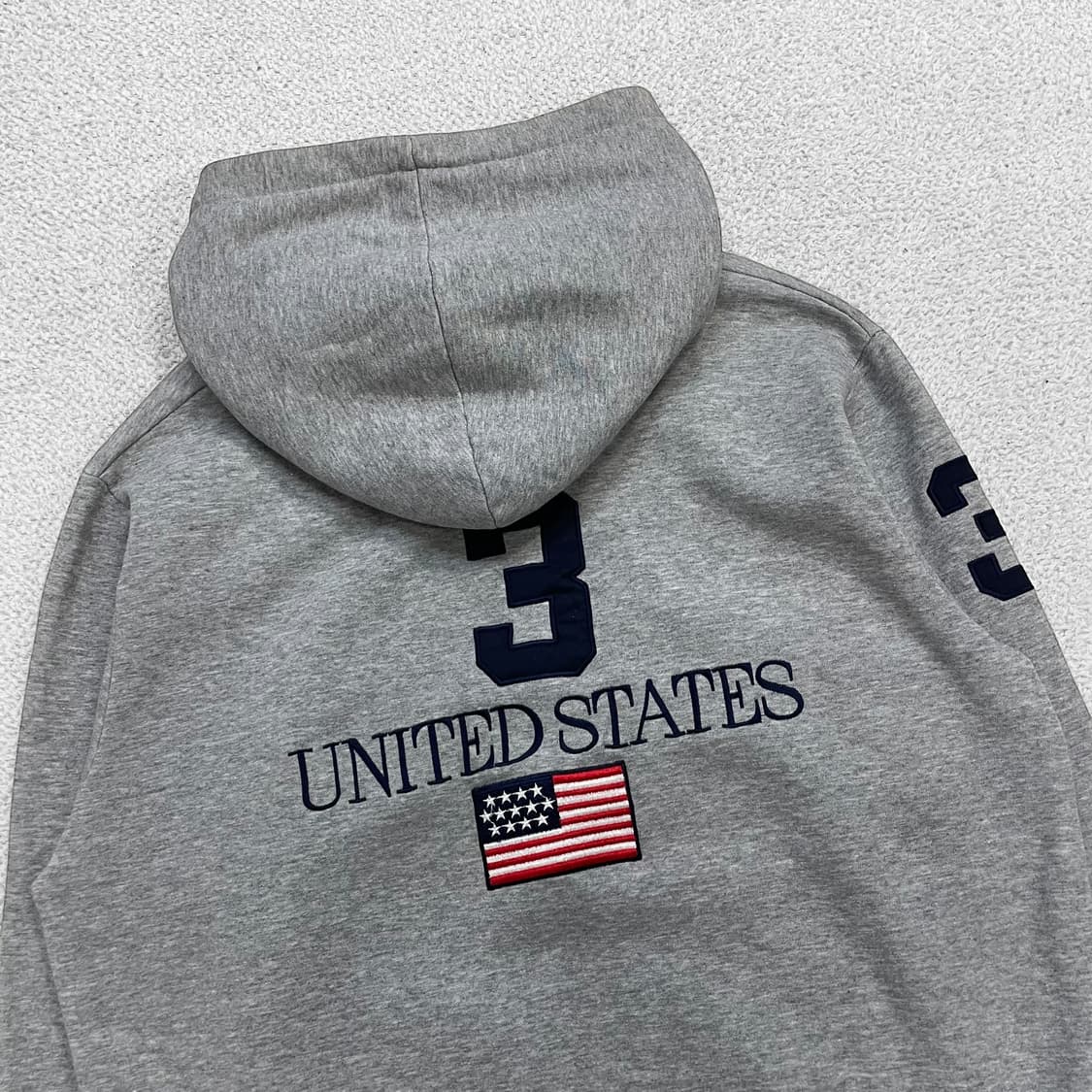 폴로 랄프로렌 빅포니 USA 성조기 패치 후드티 그레이 상품이미지4