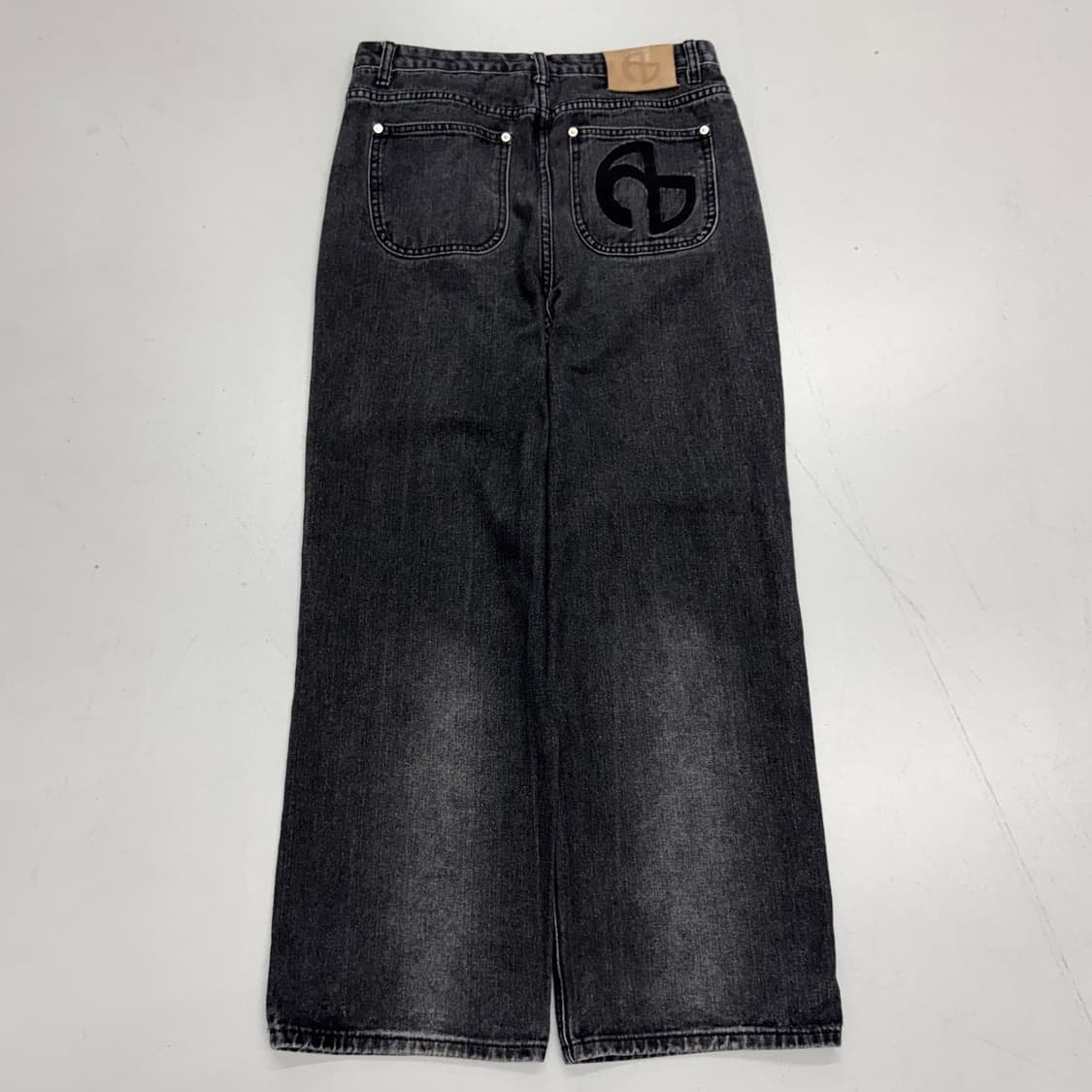 노매뉴얼 와이드 워싱 블랙 데님팬츠 상품이미지3