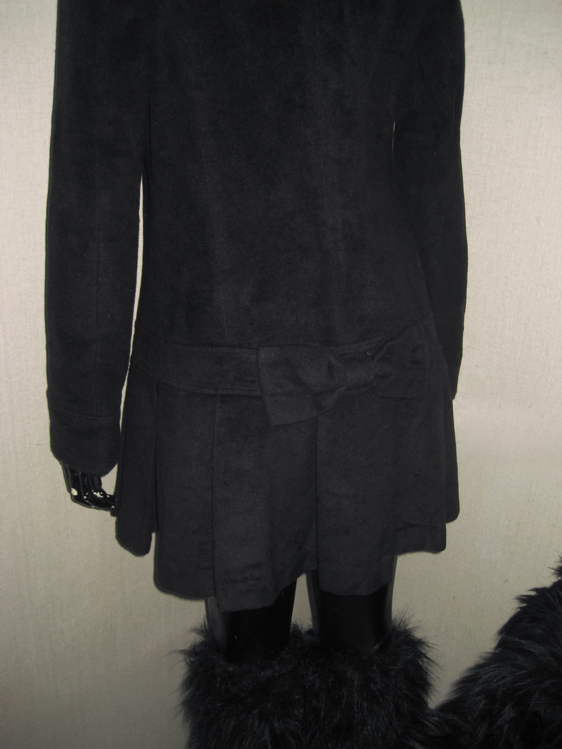 Deary 백리본 퍼 코트 블랙 디어리 디어마이러브 갸루 상품이미지7