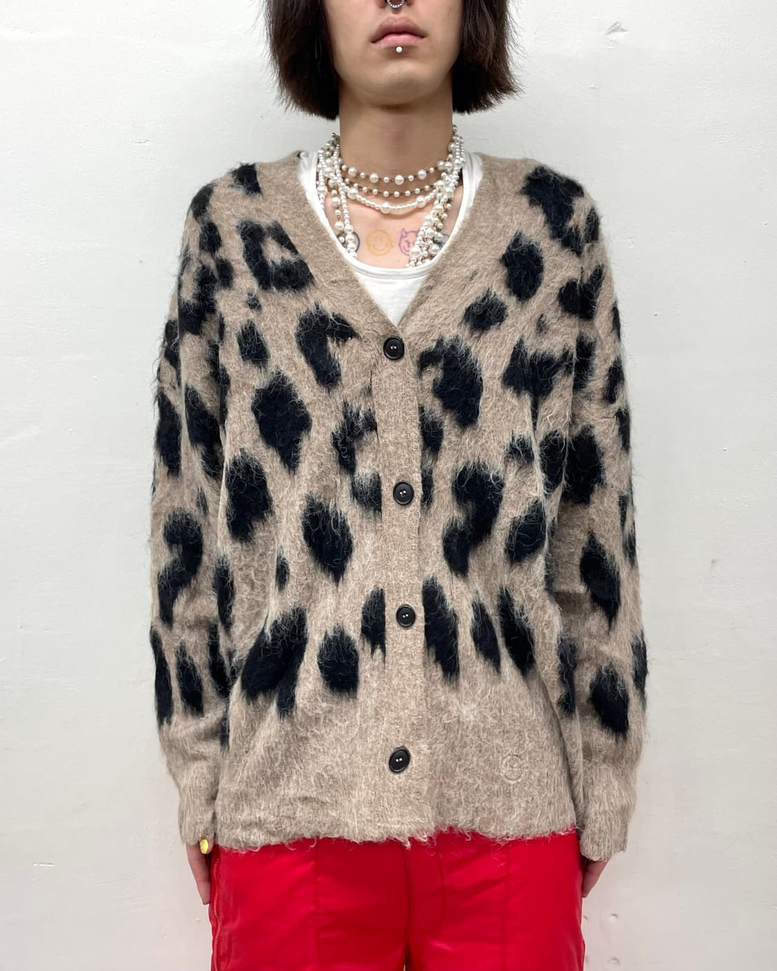 Leopard Loose Fur Cardigan 상품이미지1