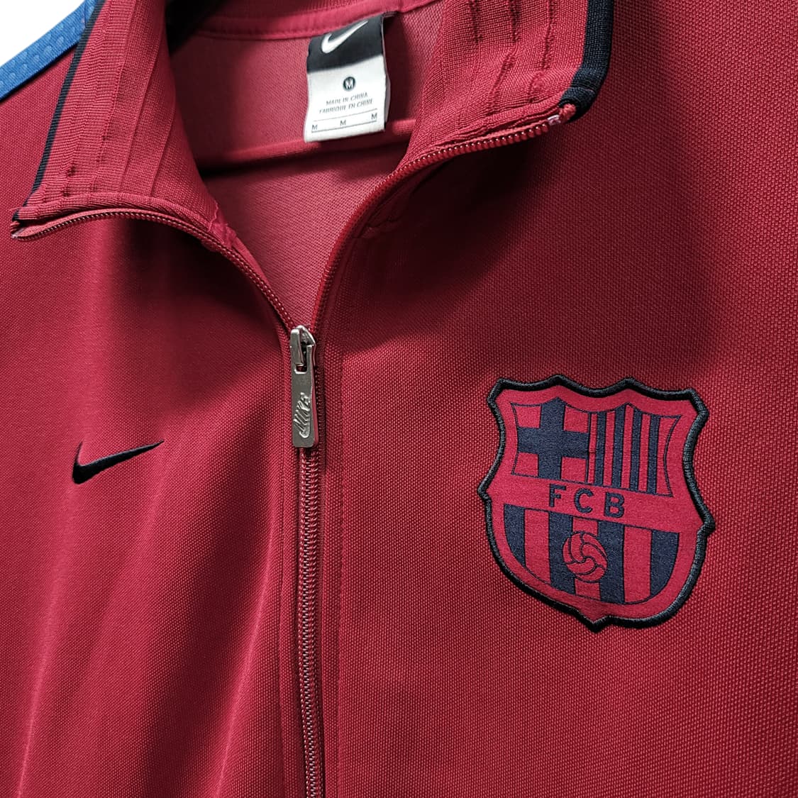 [100/M] 나이키 버건디&블루 사이드라인 FCB 집업 져지 상품이미지5
