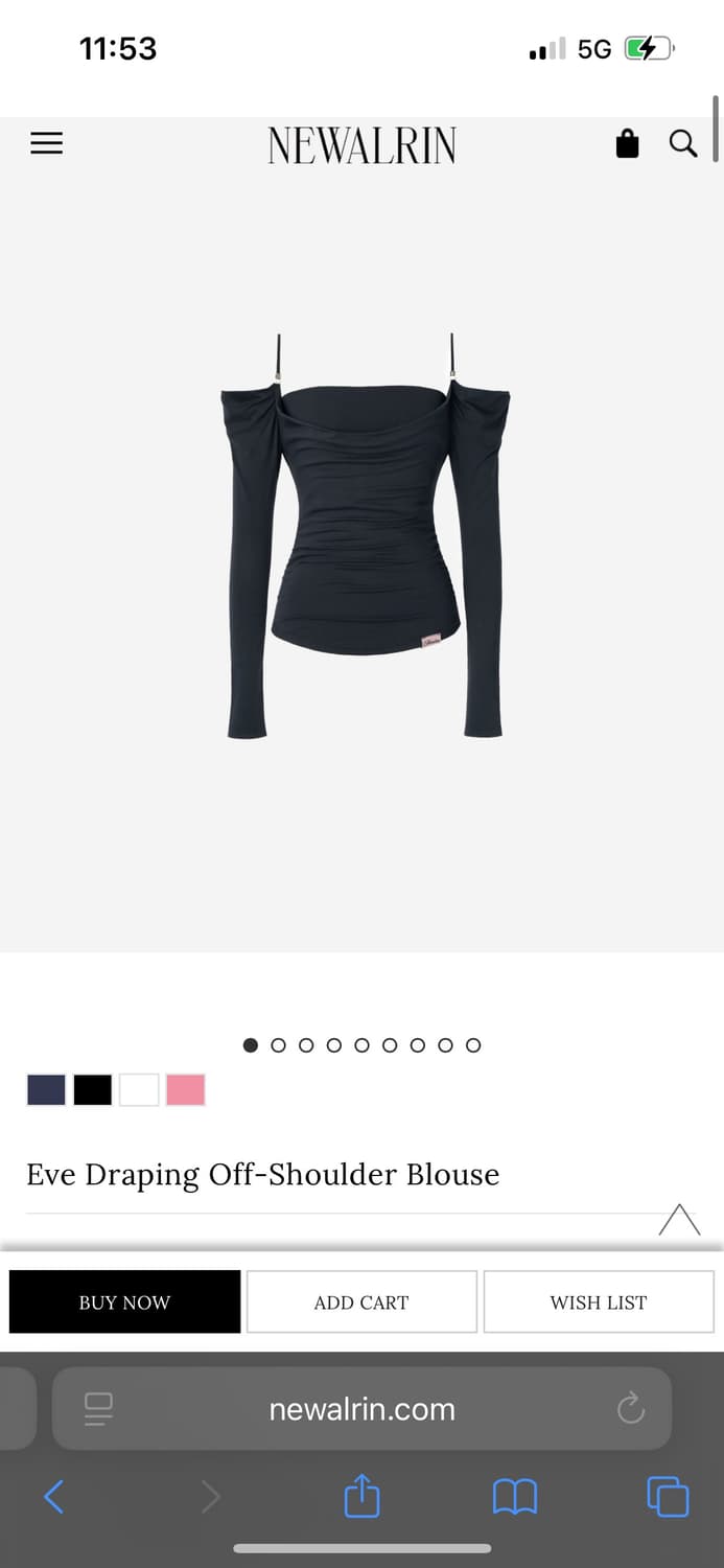 뉴얼린 Eve draping off shoulder 오프숄더 상품이미지1