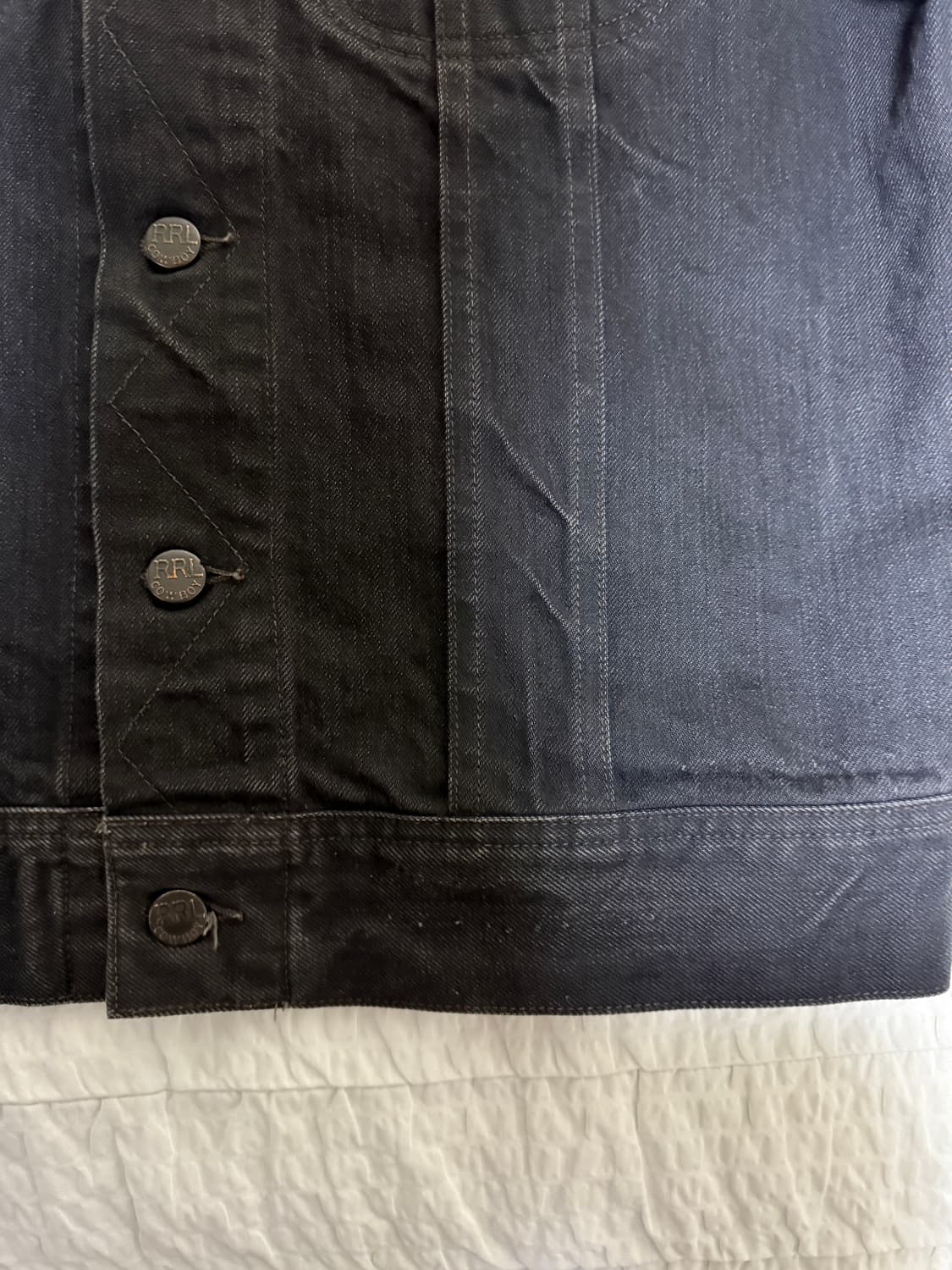 [M] RRL lot271 데님자켓 블랙 상품이미지4