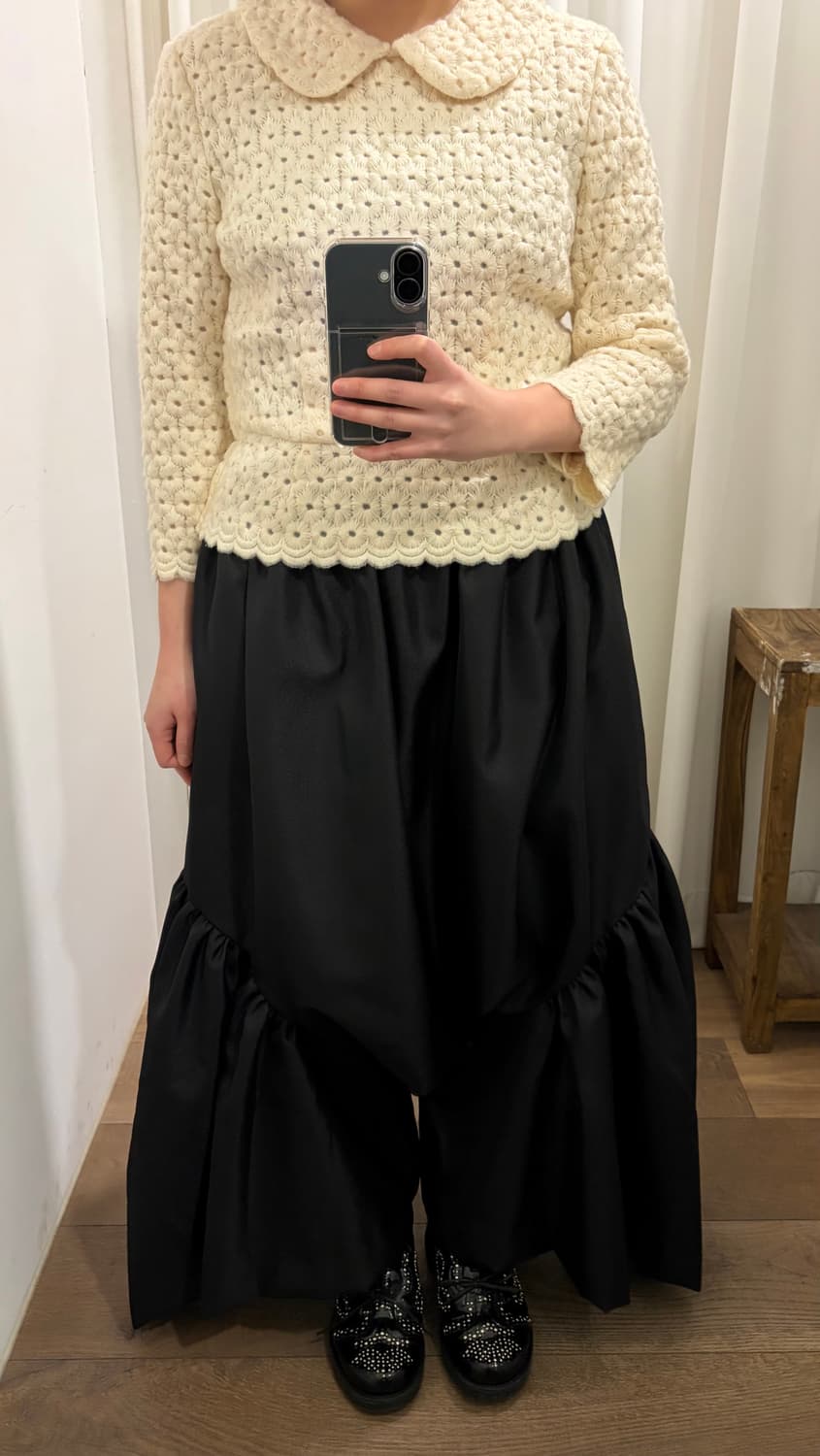 Needlepoint Round Collar Knit 상품이미지9