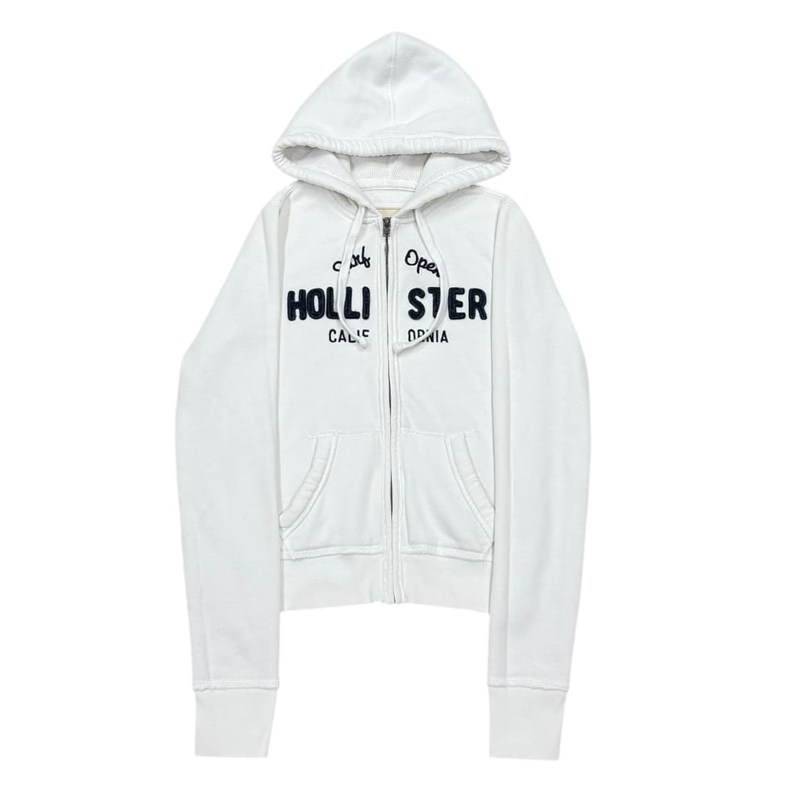 홀리스터 빈티지 Y2K 딱붙핏 스펠로고 기모 후드집업 자켓 XS 상품이미지1