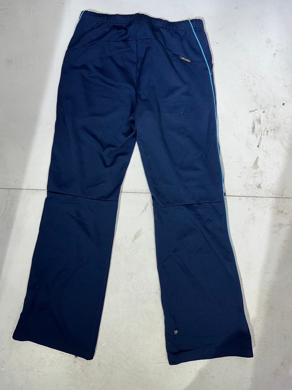 아디다스 네이비 스카이 블루 스몰 로고 사이드 라인 와이드 팬츠 M 상품이미지5