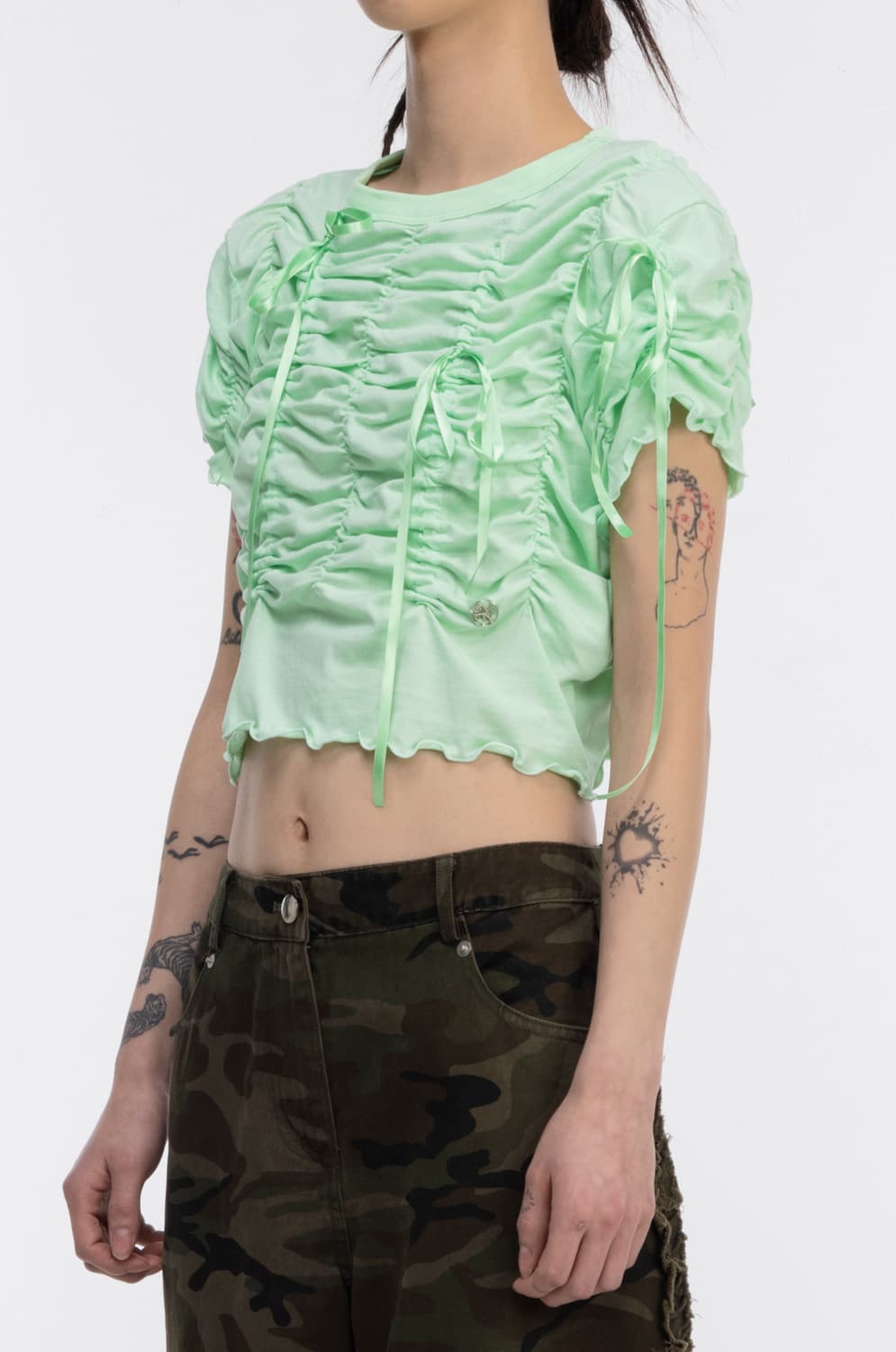 Gimmetheyoung 셔링 티셔츠 (새상품) 상품이미지2