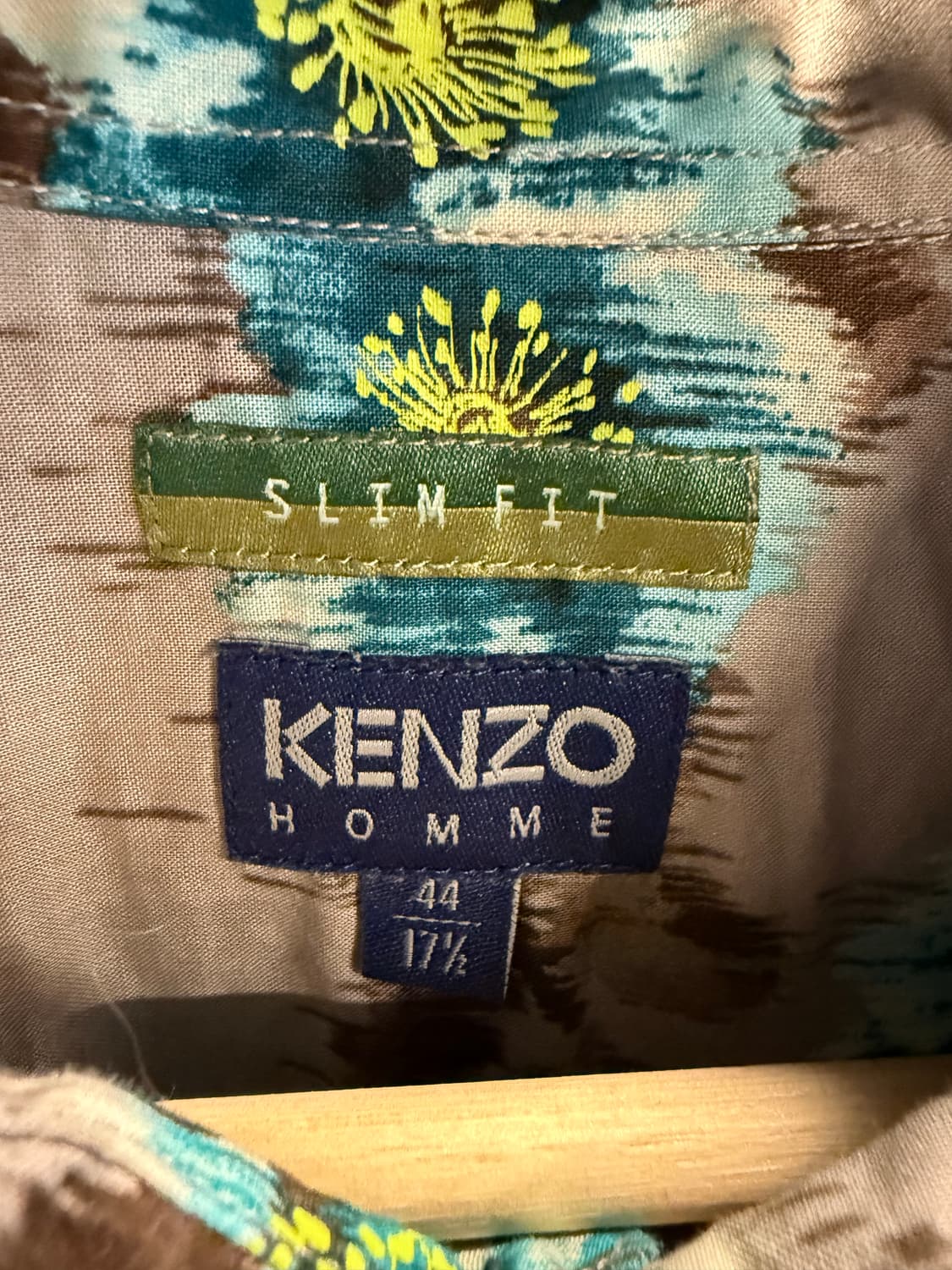 M 겐조KENZO 플라워 패턴 실크 셔츠 베이지 상품이미지5