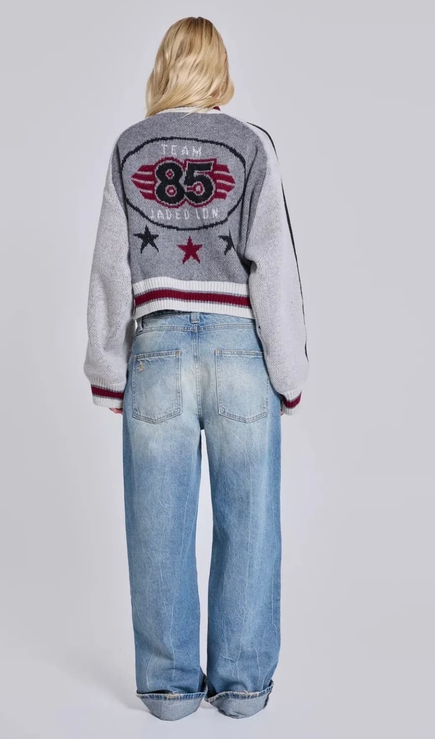 제이디드런던 팀85 니트 봄버자켓 가디건 새상품 판매합니다 상품이미지2