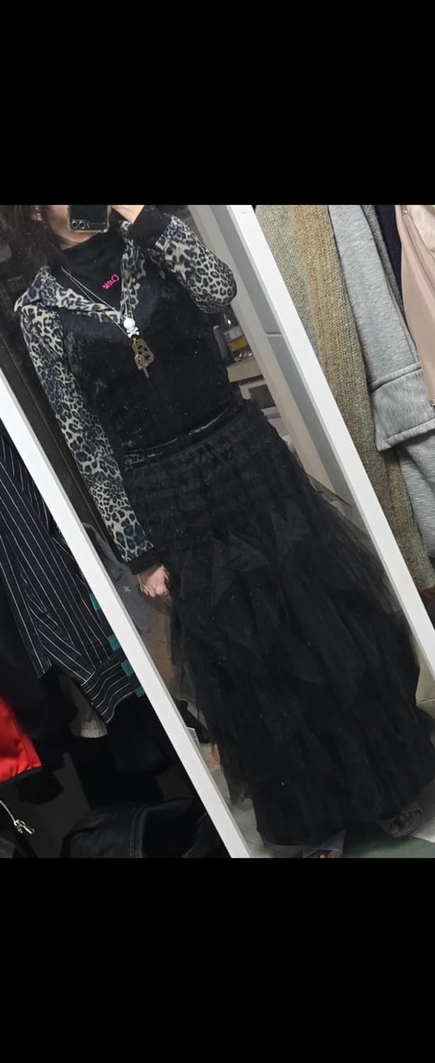 호피블라우스+벨벳나시 상품이미지2