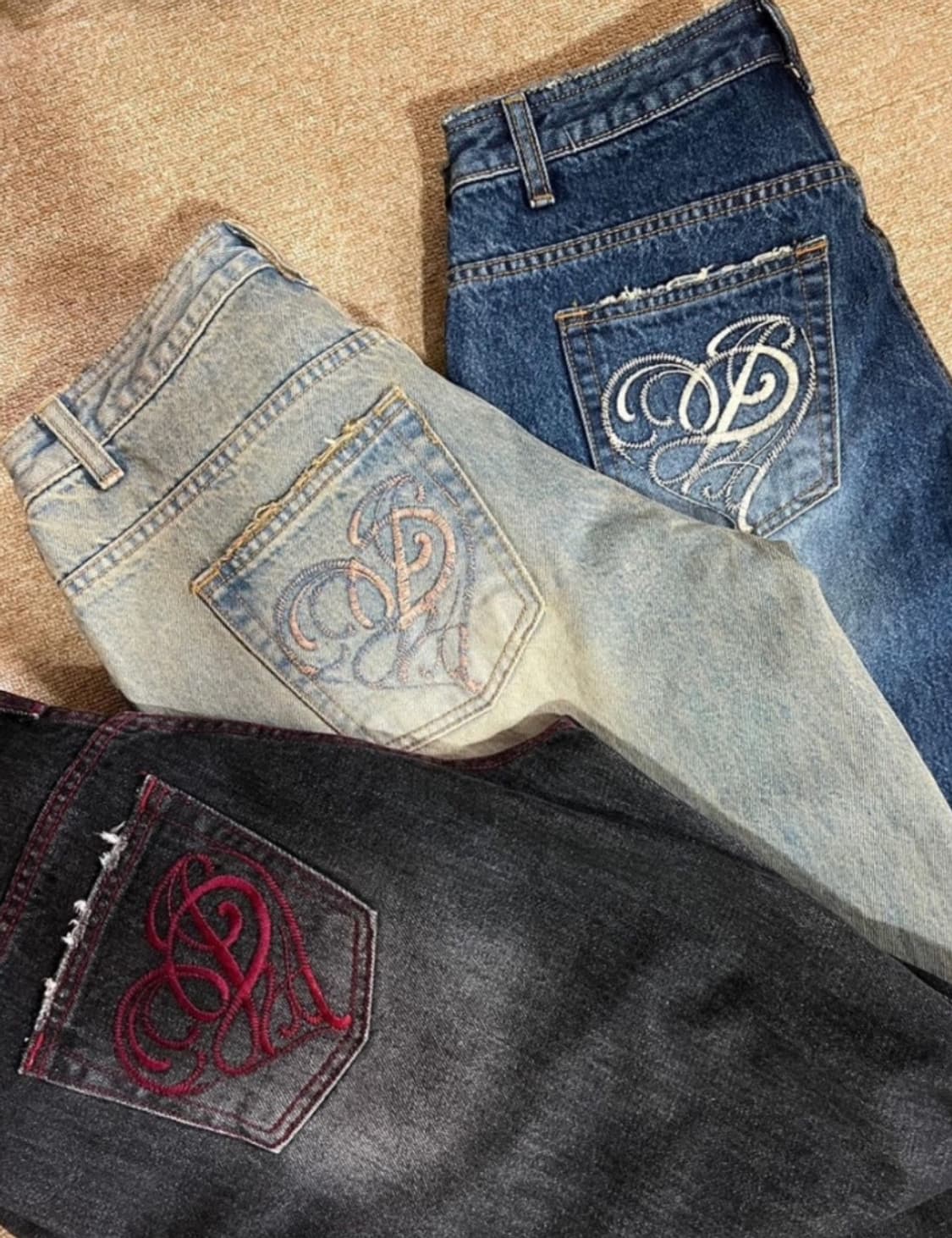 플리즈노팔로우 와이드 데님 블루 1사이즈  상품이미지2