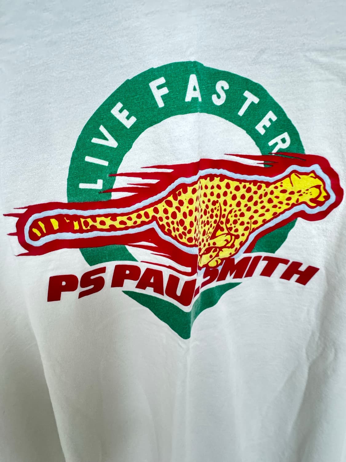 [L] PS 폴스미스 치타 'LIVE FASTER' 그래픽 반팔 티 상품이미지2