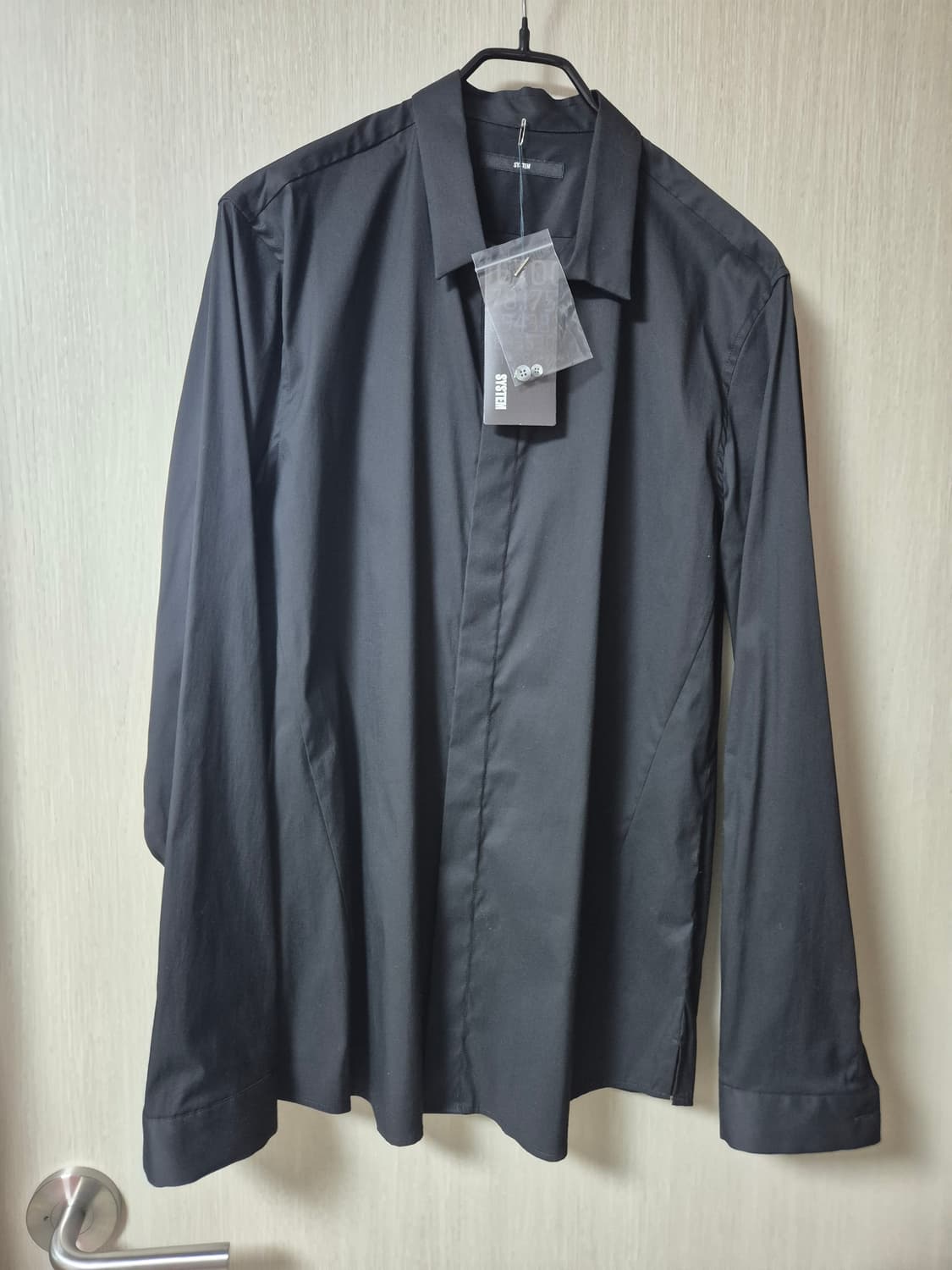 (새제품) 시스템 옴므 셔츠 블랙 기본핏 105  상품이미지2