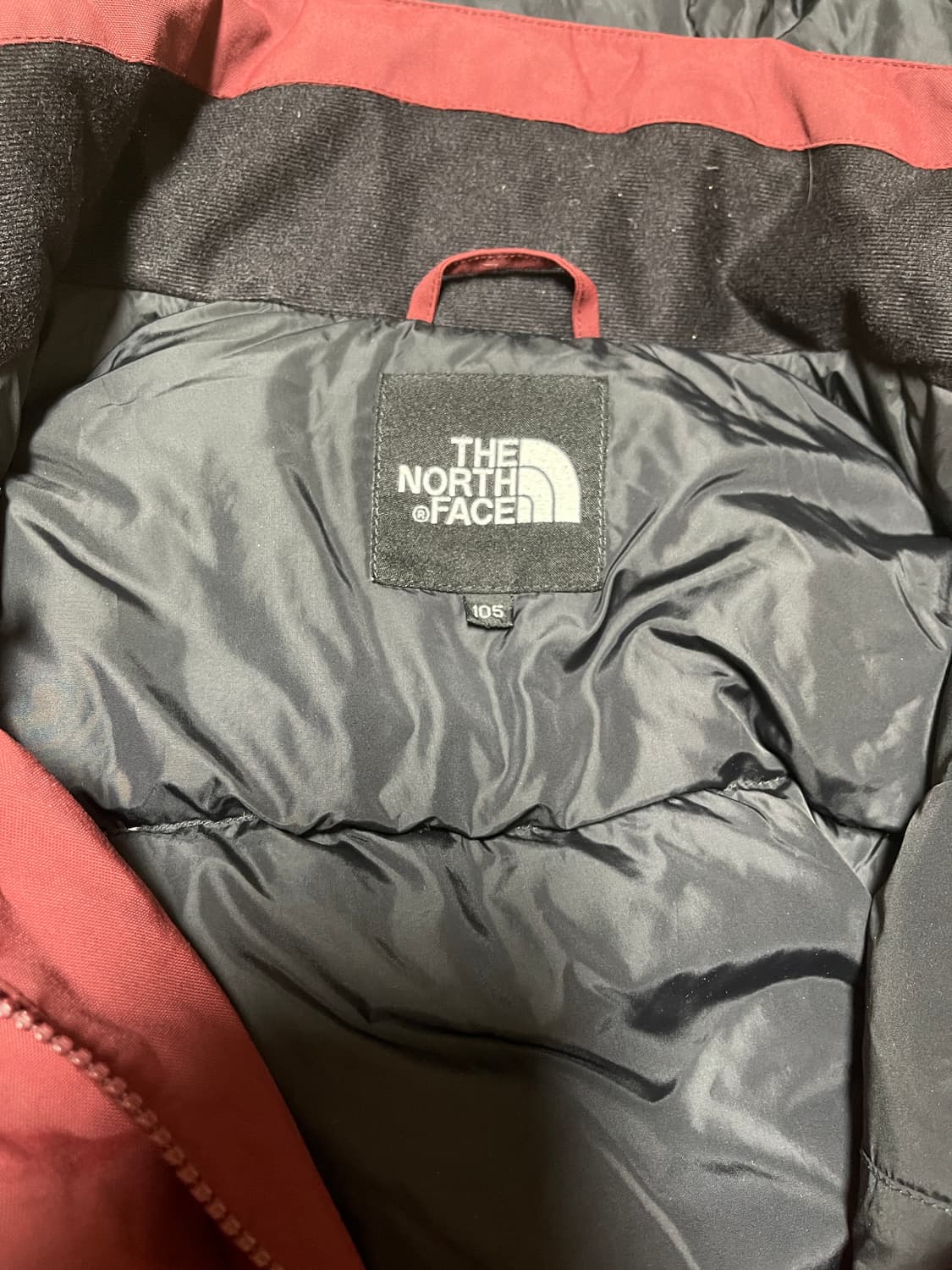 노스페이스 구스헤비다운 패딩 버건디 상품이미지3