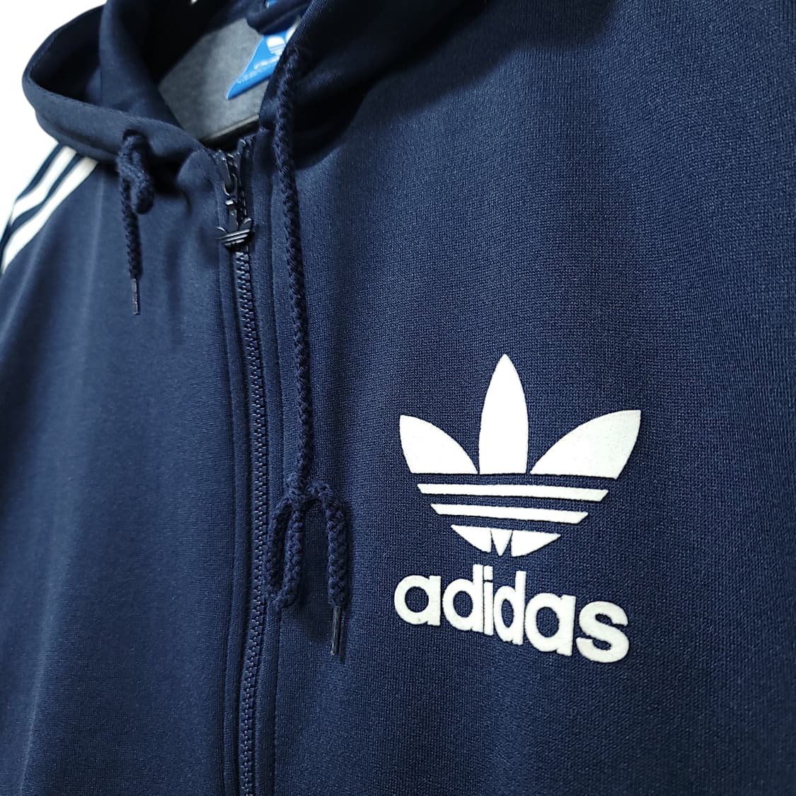 [L] 아디다스 네이비&화이트라인 파이어버드 플락 트랙탑 후드 집업 상품이미지4