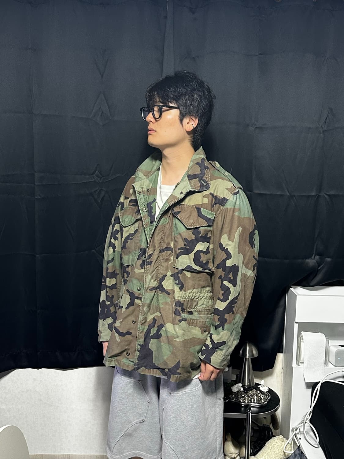 80‘s US ARMY m65 우드랜드 카모 필드 자켓 상품이미지8